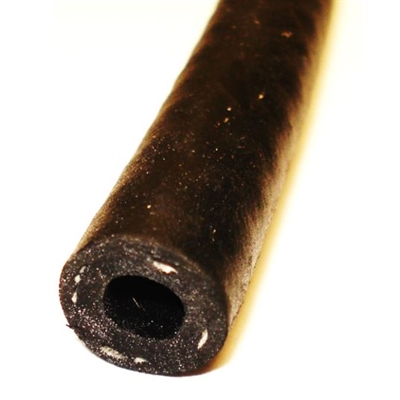 6,3mm. benzinslange i sort gummi